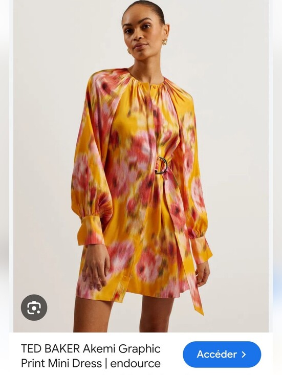 Ted Baker Dresses & Skirts - NWOT Ted Baker Yellow Pink Floral Print Mini Dress Sz 4us